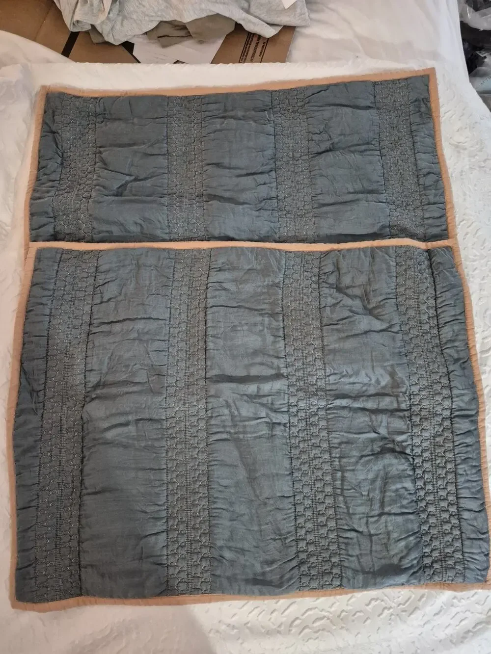 💥 Urban Outfitters Silk Cotton 20x26 Shams Set of 2